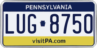 PA license plate LUG8750