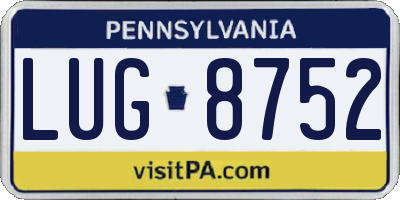 PA license plate LUG8752