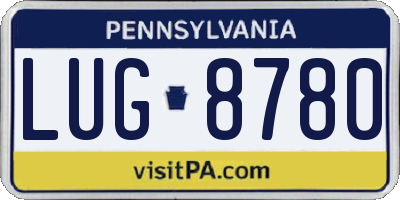 PA license plate LUG8780