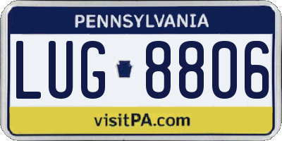 PA license plate LUG8806