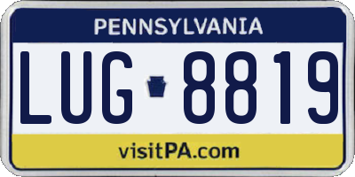 PA license plate LUG8819