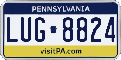 PA license plate LUG8824