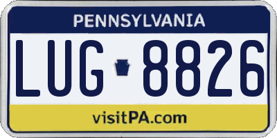 PA license plate LUG8826