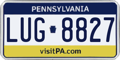 PA license plate LUG8827