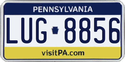 PA license plate LUG8856
