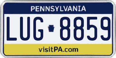 PA license plate LUG8859