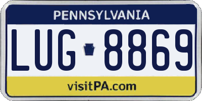 PA license plate LUG8869