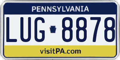 PA license plate LUG8878
