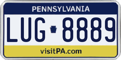 PA license plate LUG8889