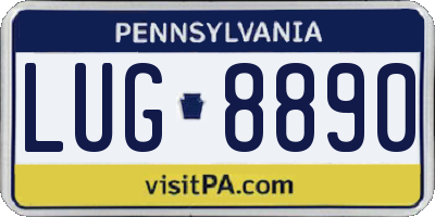 PA license plate LUG8890
