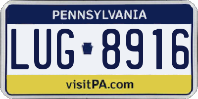 PA license plate LUG8916
