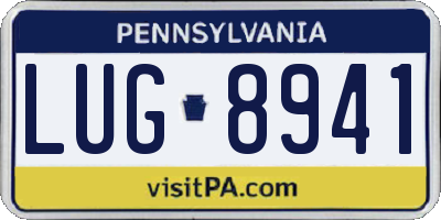 PA license plate LUG8941