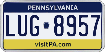 PA license plate LUG8957