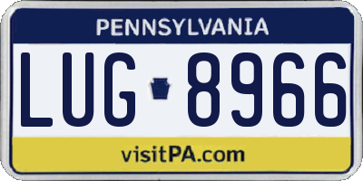 PA license plate LUG8966
