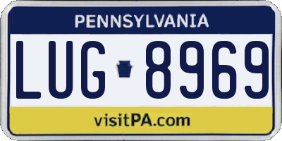 PA license plate LUG8969