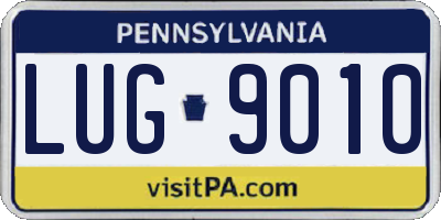 PA license plate LUG9010