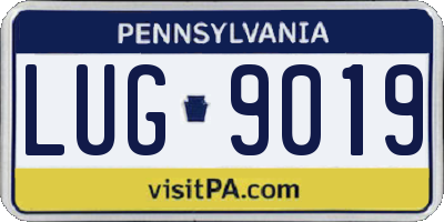 PA license plate LUG9019