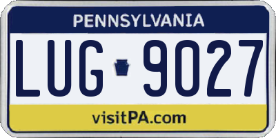 PA license plate LUG9027