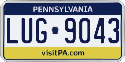 PA license plate LUG9043