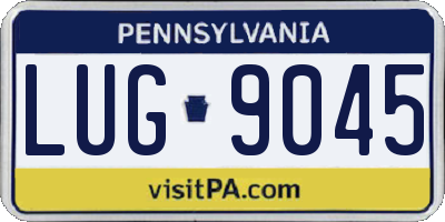 PA license plate LUG9045