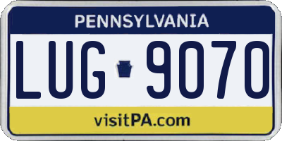 PA license plate LUG9070