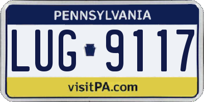 PA license plate LUG9117