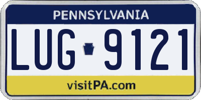 PA license plate LUG9121