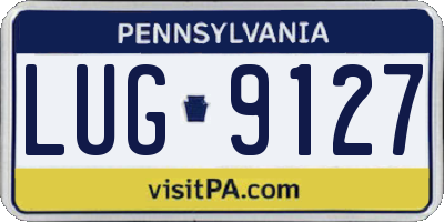 PA license plate LUG9127