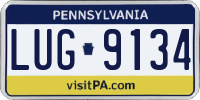 PA license plate LUG9134