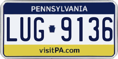 PA license plate LUG9136