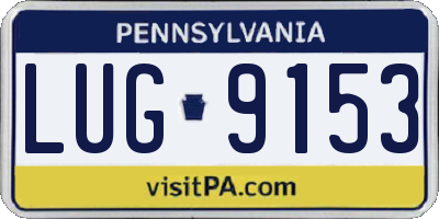 PA license plate LUG9153