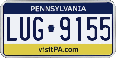 PA license plate LUG9155
