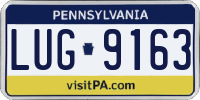 PA license plate LUG9163