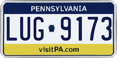 PA license plate LUG9173