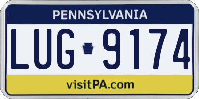 PA license plate LUG9174