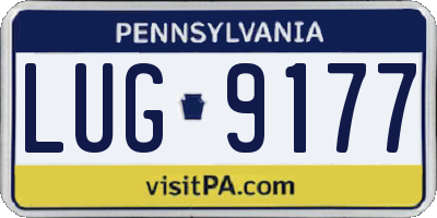 PA license plate LUG9177