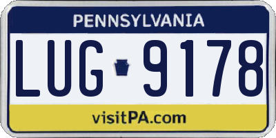 PA license plate LUG9178