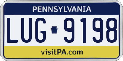PA license plate LUG9198