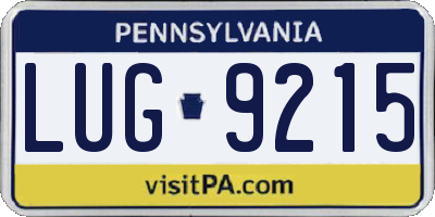 PA license plate LUG9215