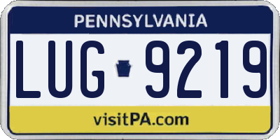 PA license plate LUG9219