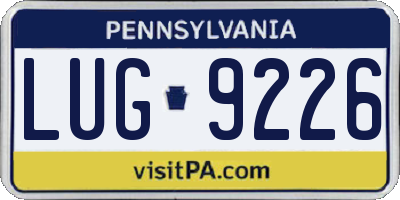 PA license plate LUG9226