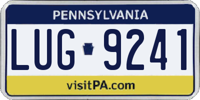 PA license plate LUG9241