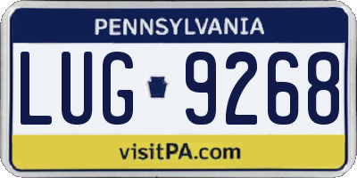 PA license plate LUG9268