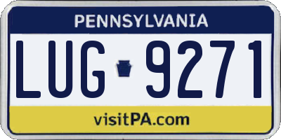 PA license plate LUG9271