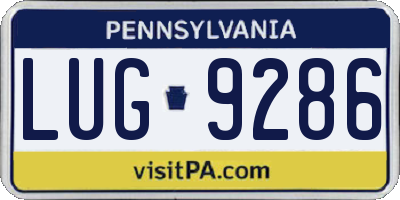 PA license plate LUG9286