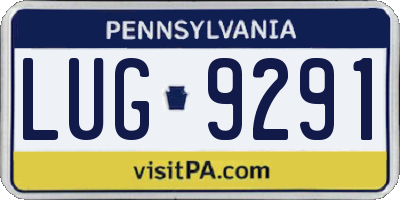 PA license plate LUG9291