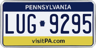 PA license plate LUG9295
