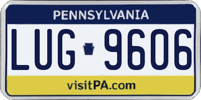 PA license plate LUG9606