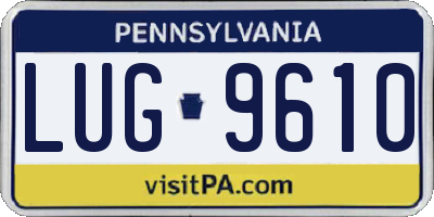 PA license plate LUG9610