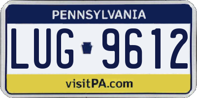 PA license plate LUG9612